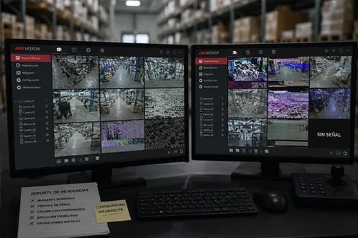 Error de instalación de cámaras de seguridad: imágenes pixeladas por mala configuración